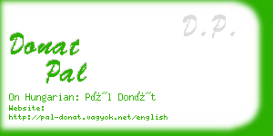 donat pal business card